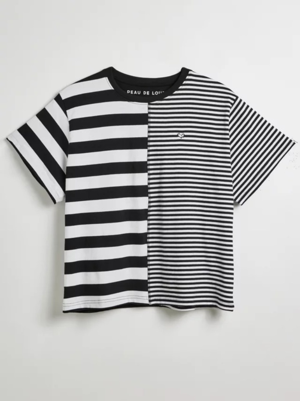 Peau De Loup X Tegan And Sara Foundation UO Exclusive Spliced Striped Tee black